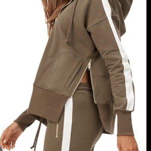NWT $395 ALL FENIX Jade Side Stripe Track Suit Jordan Small Olive Cotton Zipper